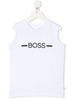 Canotta con stampa Boss Kidswear bianco