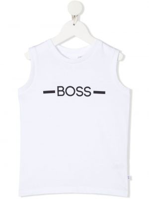 Trykt topp for jenter Boss Kidswear hvit