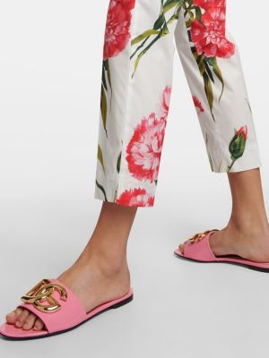 Кожени ниски обувки от лакирана кожа Dolce&gabbana розово