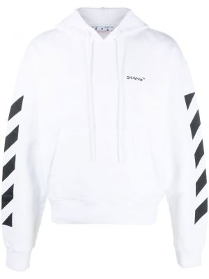 Gestreifter langes sweatshirt aus baumwoll Off-white