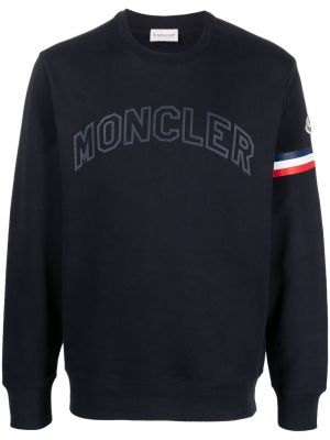 Sweatshirt aus baumwoll mit print Moncler blau