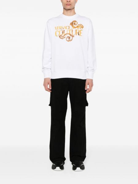 Sweatshirt aus baumwoll mit print Versace Jeans Couture weiß