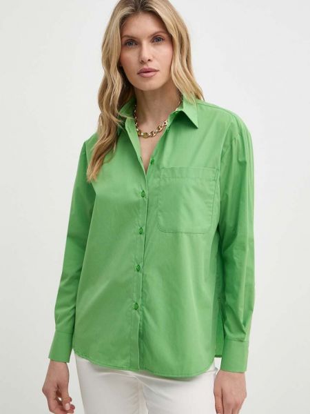 Koszula bawełniana relaxed fit Max&co. zielona