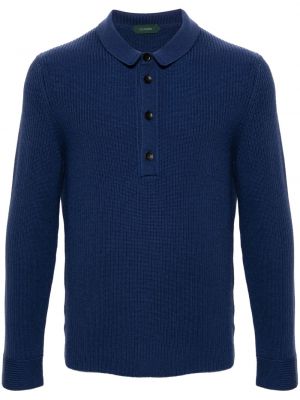 Maglione di lana slim fit Zanone blu