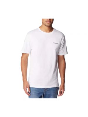 T-shirt mit kurzen ärmeln Columbia weiß