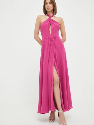 Svilena maksi haljina Patrizia Pepe ružičasta