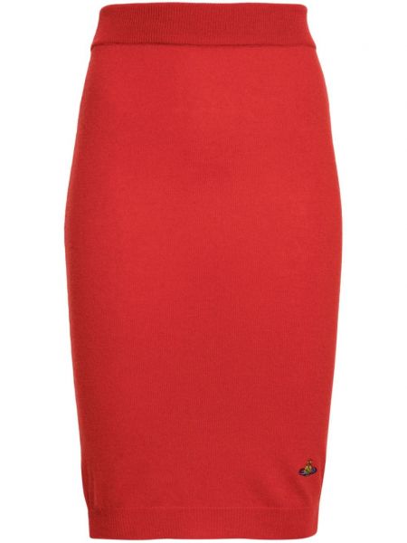 Πλεκτή φούστα pencil Vivienne Westwood κόκκινο