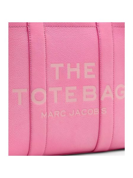 Shopperka skórzana Marc Jacobs różowa