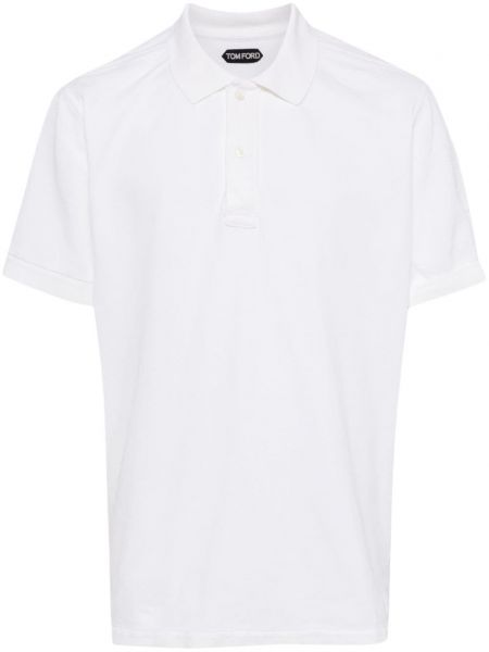 Памучна поло тениска Tom Ford бяло