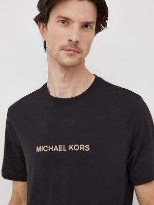Pamut póló Michael Kors fekete