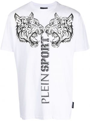 Sporta t-krekls ar apdruku ar tīģera rakstu Plein Sport