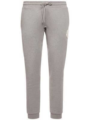 Bavlněné sportovní kalhoty Moncler šedé