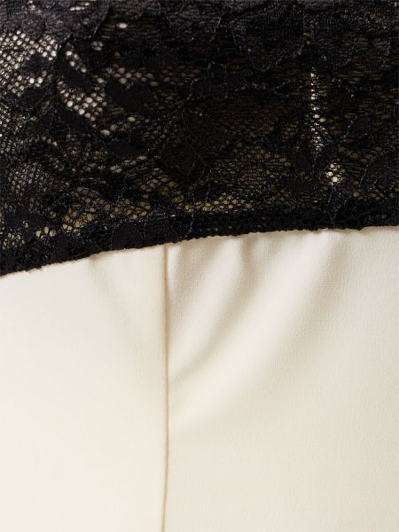 Asimetrična mini haljina s čipkom Weworewhat bijela