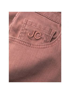 Jeansy skinny Jacob Cohen różowe