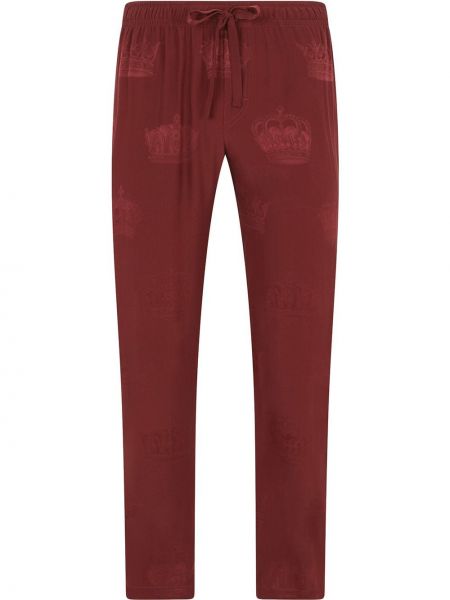 Pantalones de chándal de tejido jacquard Dolce & Gabbana rojo