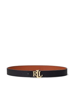 Cinturón de cuero reversible Lauren Ralph Lauren Woman negro