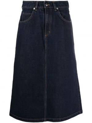 Džínová sukně s výšivkou Société Anonyme modré