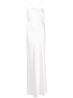 Копринена рокля Michelle Mason бяло