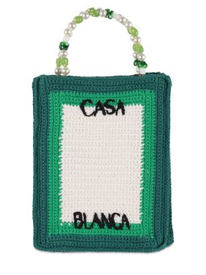 Shopper kabelka s korálky Casablanca zelená