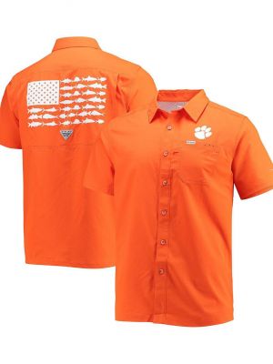 Рубашка на пуговицах Columbia оранжевая