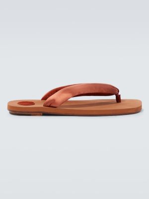 Satenske sandale Dries Van Noten smeđa