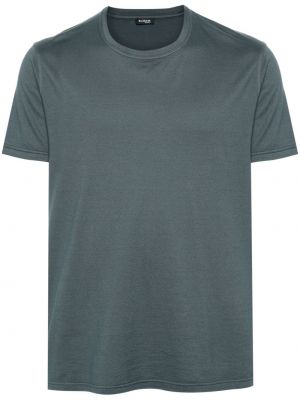 Bavlněné kašmírové tričko Kiton šedé