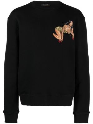 Sweatshirt aus baumwoll Roberto Cavalli schwarz