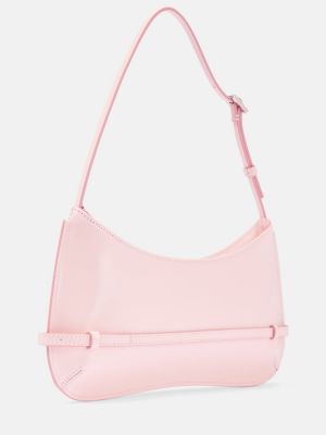 Lakovaná kožená kabelka Jacquemus růžová