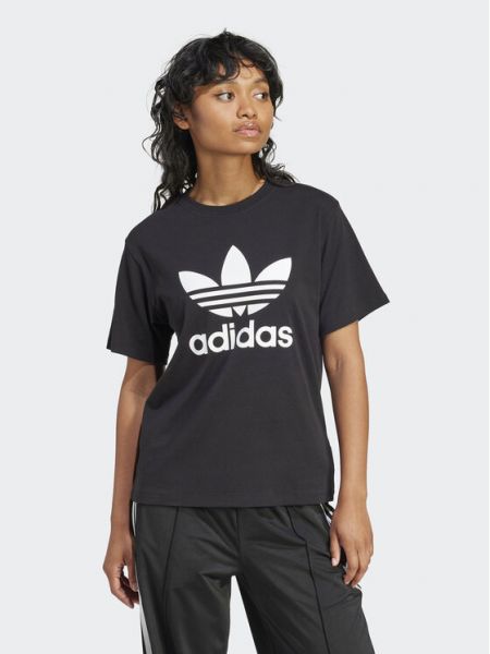 Priliehavé tričko Adidas čierna