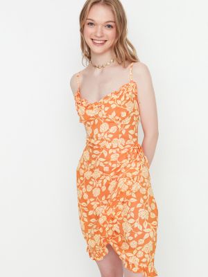 Volangitud kleit Trendyol oranž