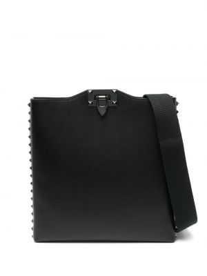 Kožená kabelka Valentino Garavani Pre-owned černá