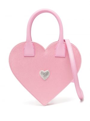Шопинг чанта със сърца Mach & Mach розово