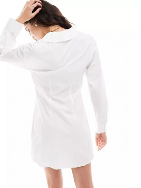 Платье-рубашка на шнуровке Miss Selfridge белое
