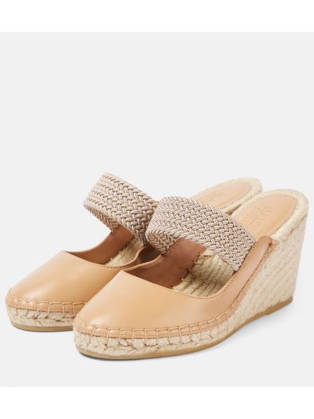 Scarpe piatte di pelle Malone Souliers beige