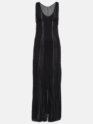 Прозрачна макси рокля Y Project черно