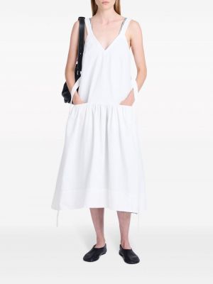 Midi šaty s výstřihem do v Proenza Schouler White Label bílé