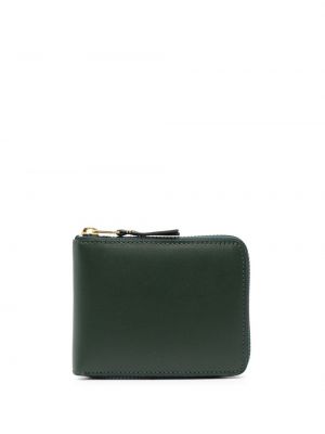 Kožená peňaženka na zips Comme Des Garçons Wallet zelená