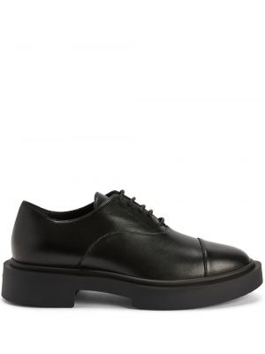 Pantofi cu șireturi din piele din dantelă Giuseppe Zanotti negru