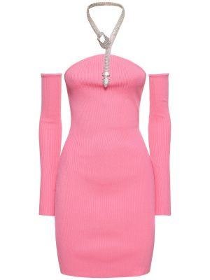 Mini vestido de algodón Giuseppe Di Morabito rosa