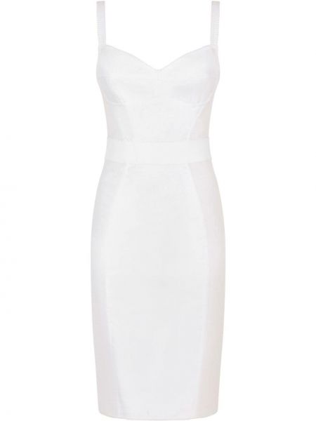 Vestido de cóctel de encaje Dolce & Gabbana blanco