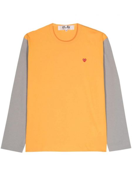 T-shirt med applikation Comme Des Garçons Play orange