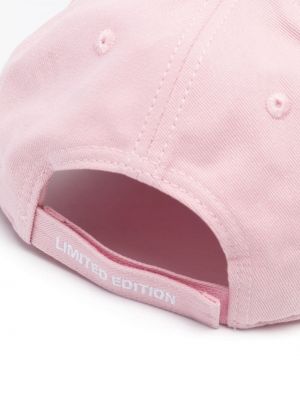 Haftowana czapka z daszkiem bawełniana Vetements różowa