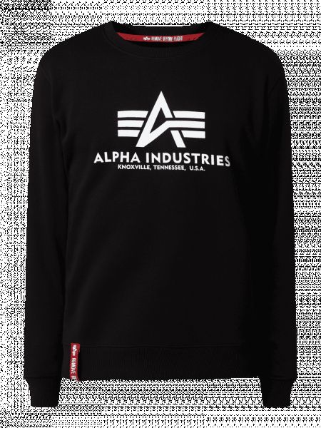 Bluza z nadrukiem Alpha Industries czarny