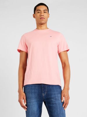 Πουκάμισο τζιν Tommy Jeans ροζ