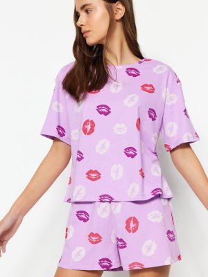 Pyžamo Trendyol fialová