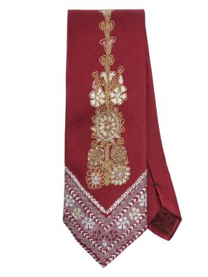 Jedwabny haftowany krawat Versace Pre-owned