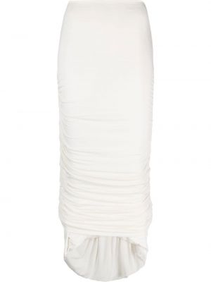 Drapovaný midi sukňa Concepto biela