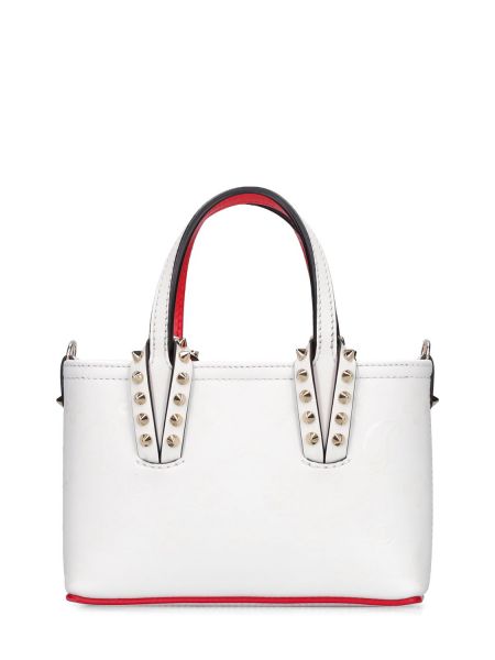 Bolso clutch de cuero Christian Louboutin blanco