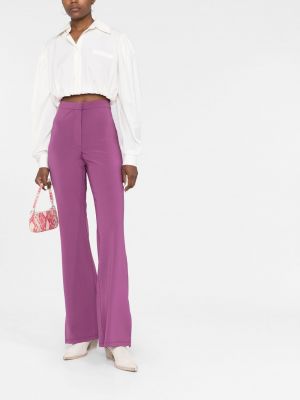 Pantalon taille haute large Remain violet