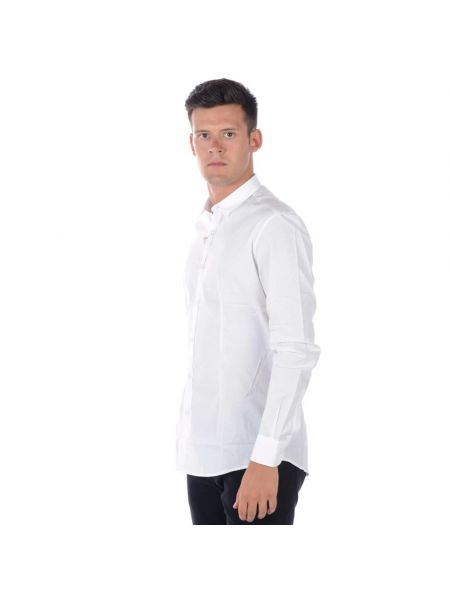 Camisa con escote v Daniele Alessandrini blanco